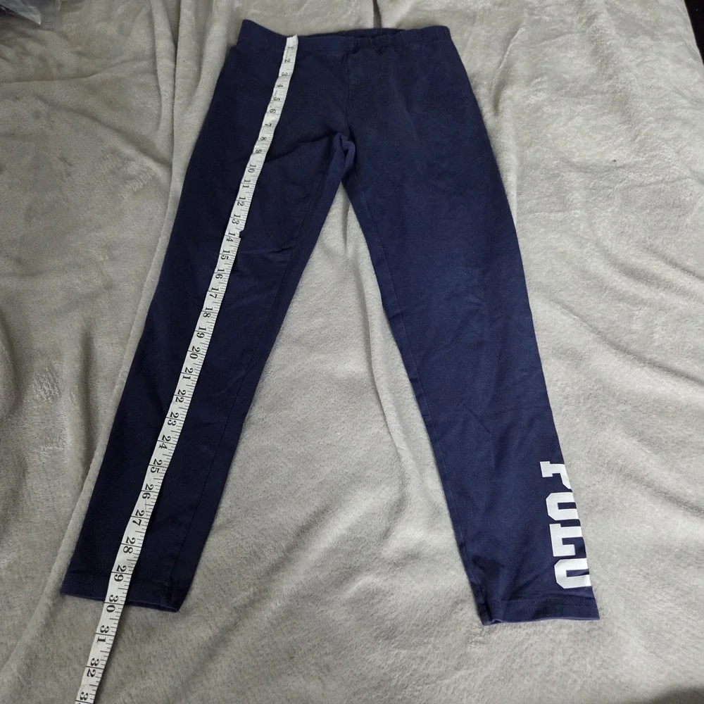 Polo Ralph Lauren Girls Size Large Elastic Waist Pull On Leggings Blue White